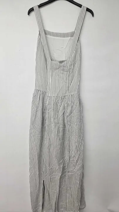 Whistles - Ivory Luna Stripe Midi Dress - White Size: Uk 18