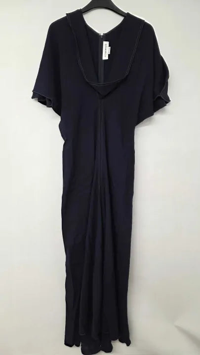 Victoria Beckham Draped Crepe Midi Dress Size: Uk 12