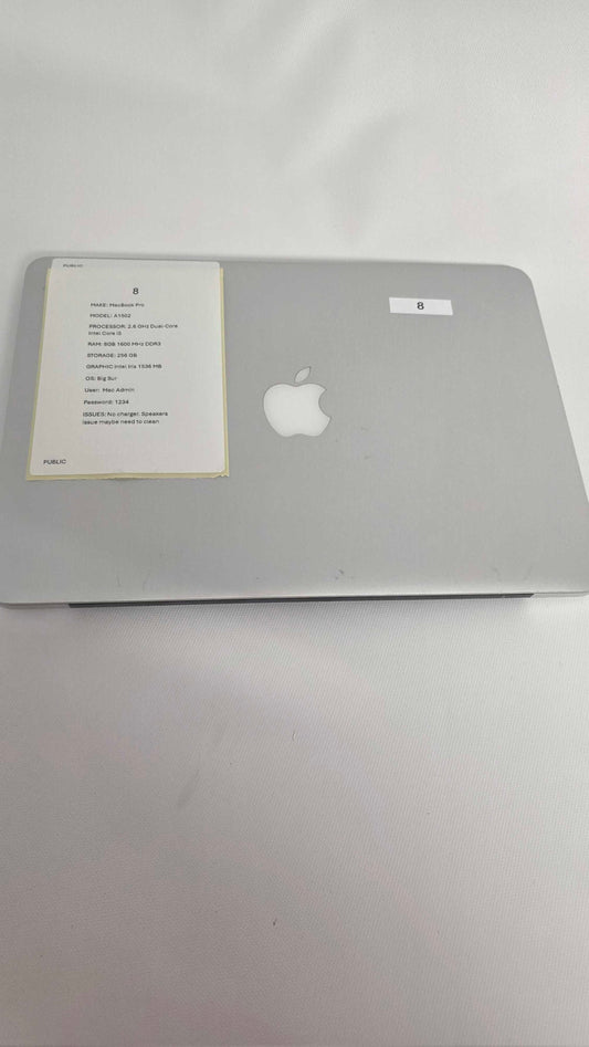 Macbook Pro A1502 Size: 256Gb