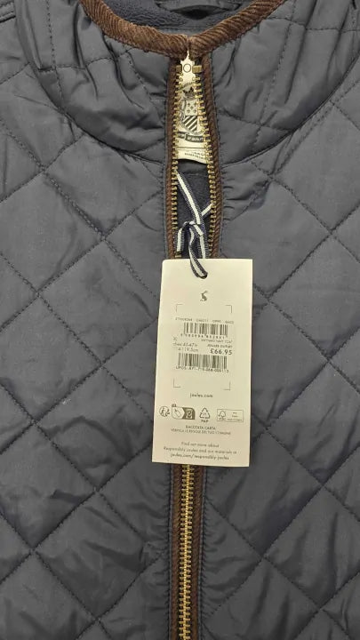 Joules - Navy Maynard Classic Quilted Jacket - Navy Size: Xl