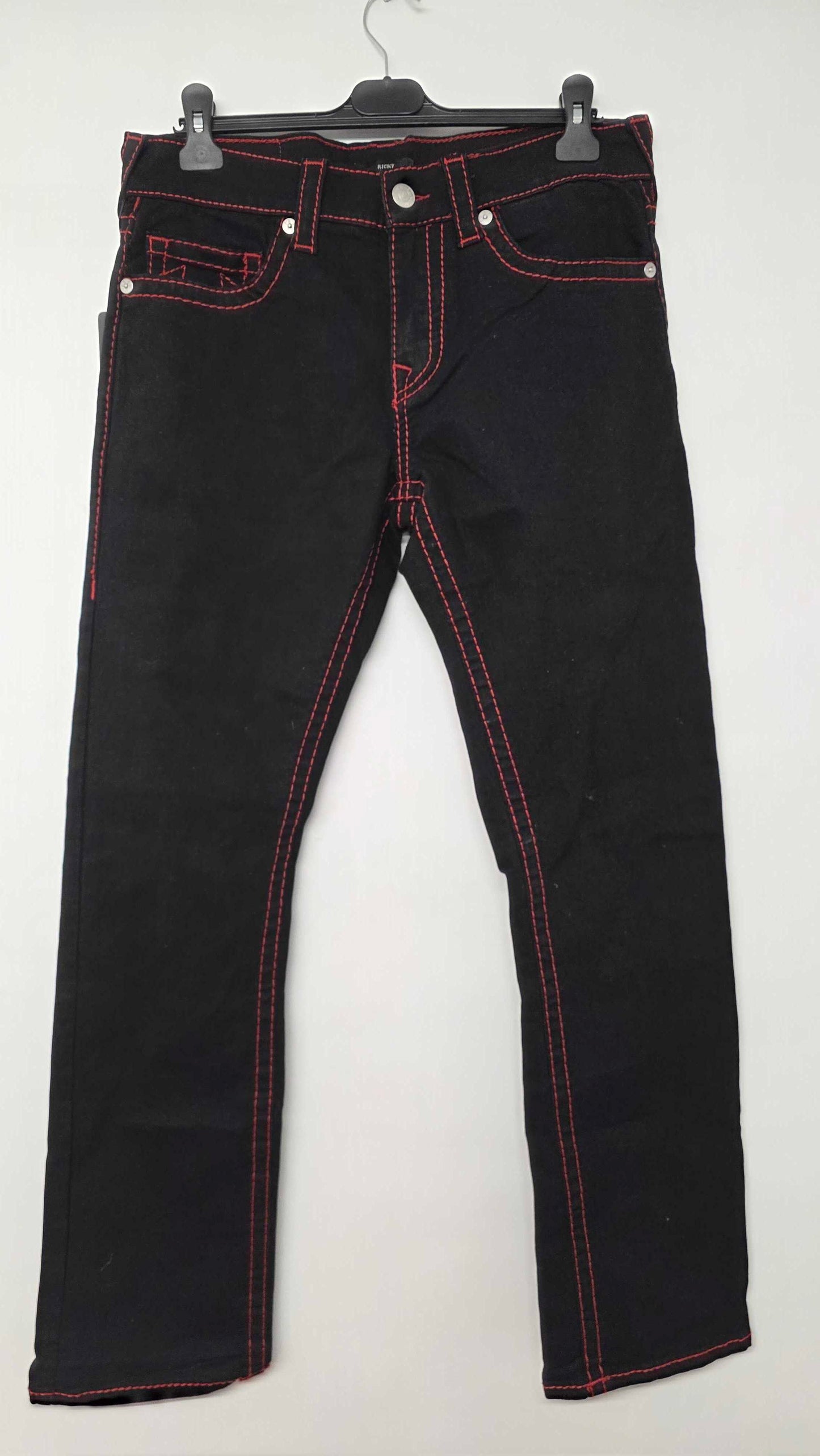 True Religion - Black Ricky Straight Stretch Jeans - Black Size: 32