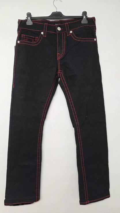 True Religion - Black Ricky Straight Stretch Jeans - Black Size: 32