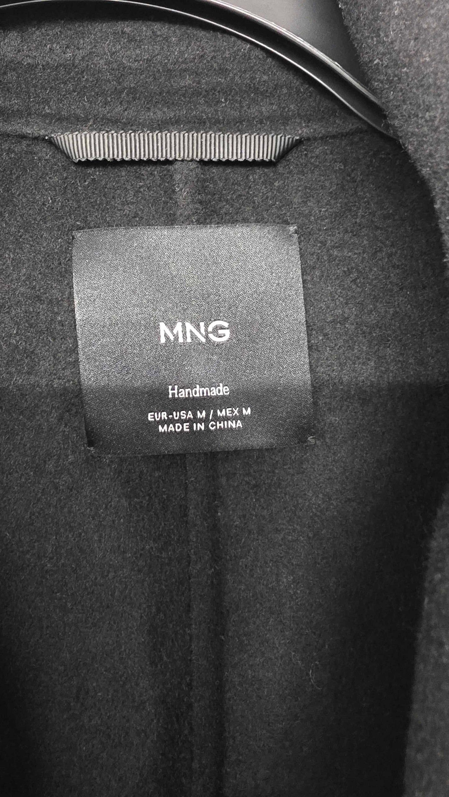 Mango - Black Batin Coat - Black Size: M