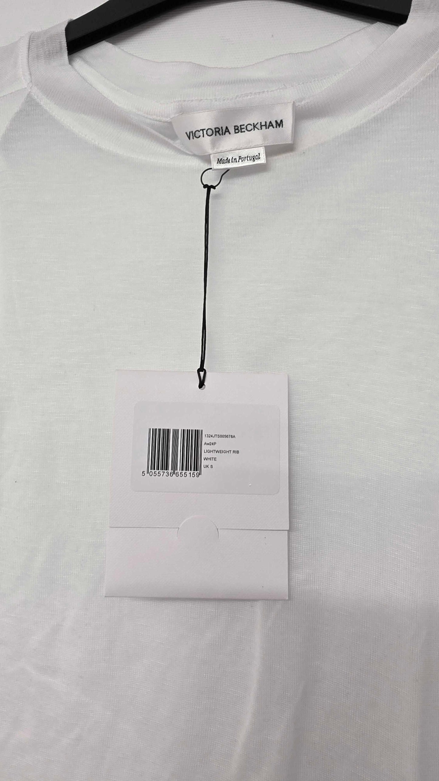 Victoria Beckham - White Drape Sleeve T-shirt - White Size: S