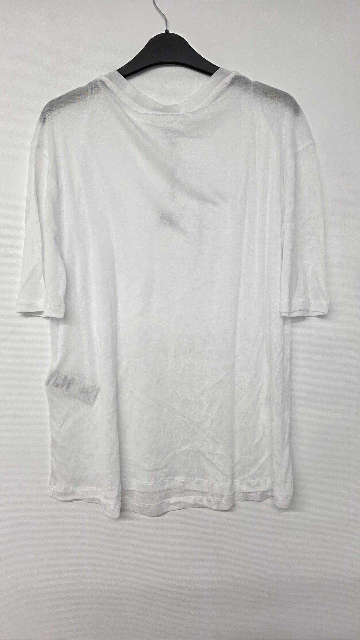 Victoria Beckham - White Drape Sleeve T-shirt - White Size: S