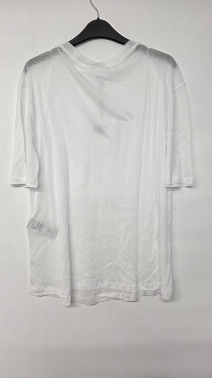 Victoria Beckham - White Drape Sleeve T-shirt - White Size: S