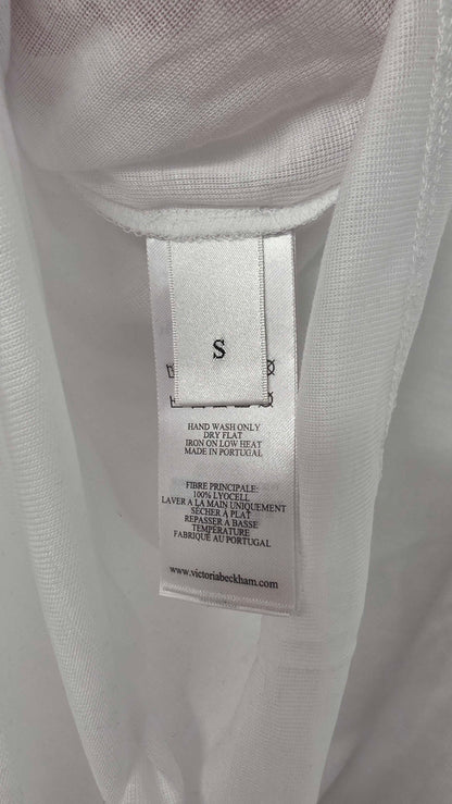 Victoria Beckham - White Drape Sleeve T-shirt - White Size: S