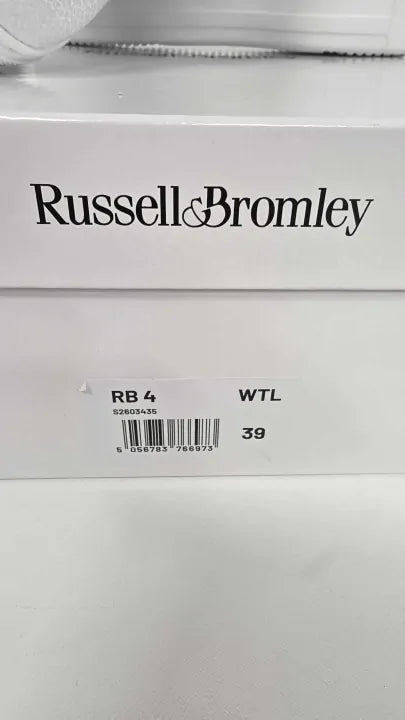 Russell & Bromley - Women's White/silver Park Up Trainer Size: Uk 6
