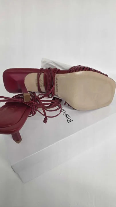 Russell & Bromley - Woman's Red Angelbank Heeled Sandal - Red Size: Uk 6