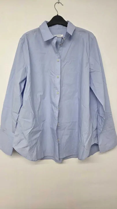 N°· Eleven - Blue Cotton Shirt - Blue Size: Uk 14