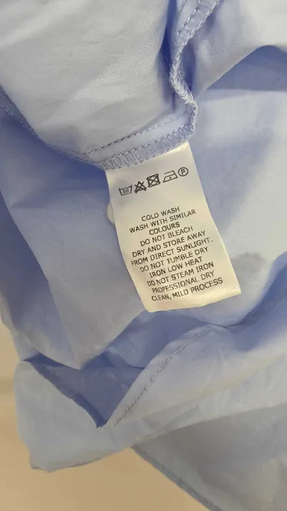 N°· Eleven - Blue Cotton Shirt - Blue Size: Uk 14