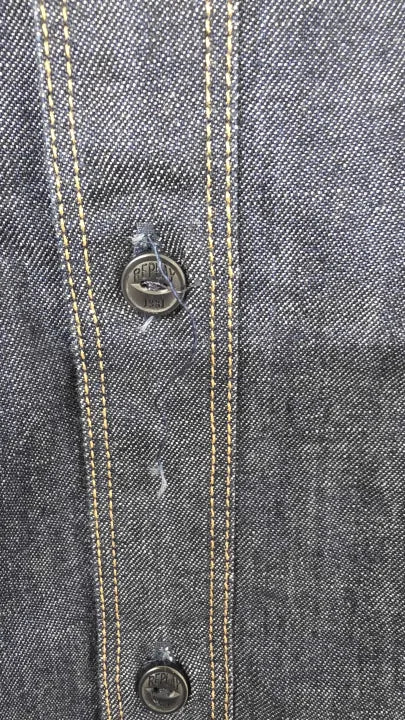 Replay - Rinse Wash Denim Shirt - Blue Size: L
