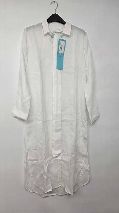 Melissa Odabash - White Dania Core Linen Dress - White Size: S