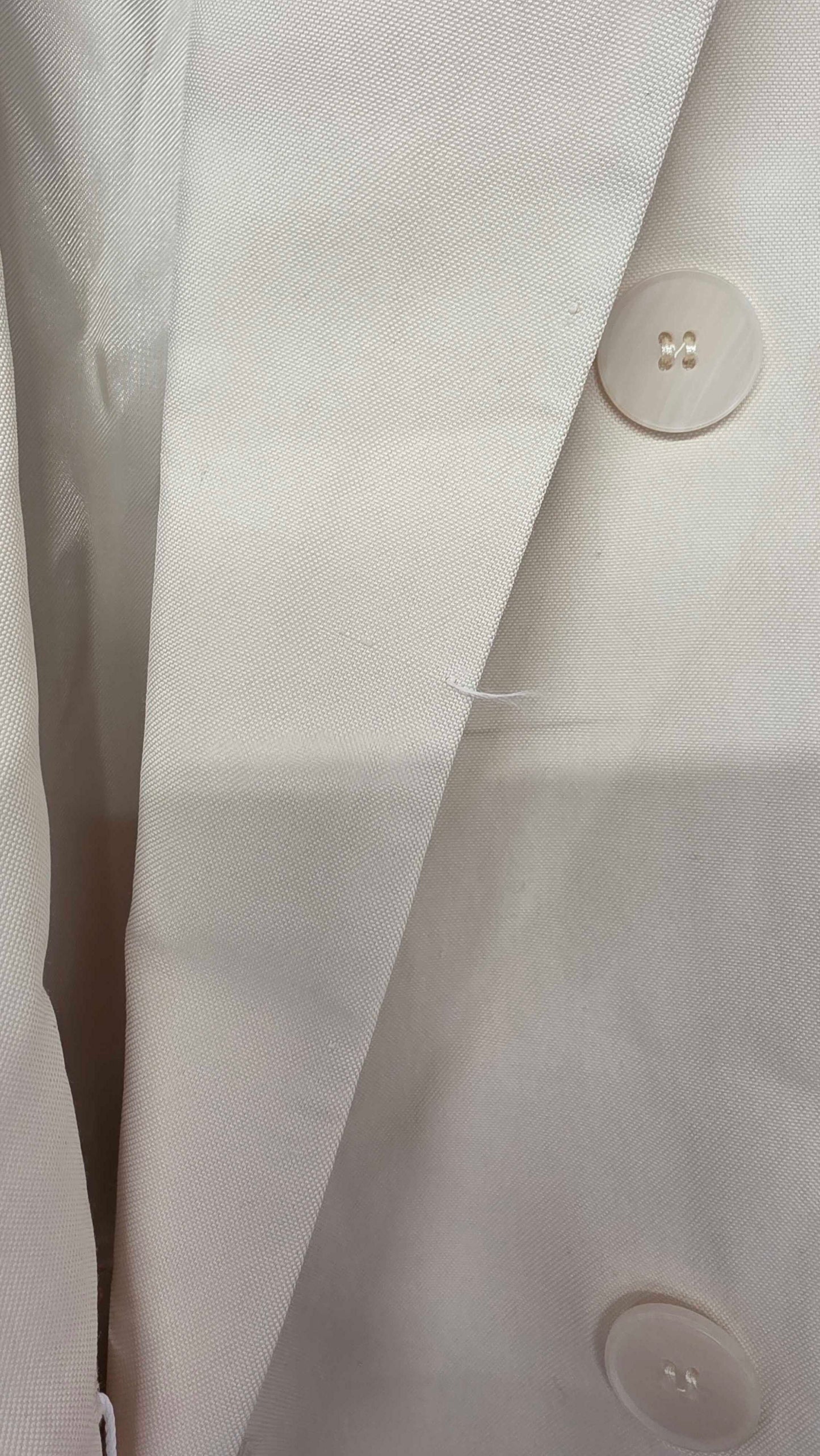 Mango - Double-breasted Suit Jacket - White Size: Xs