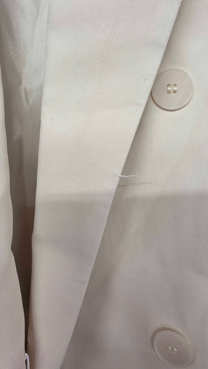 Mango - Double-breasted Suit Jacket - White Size: Xs