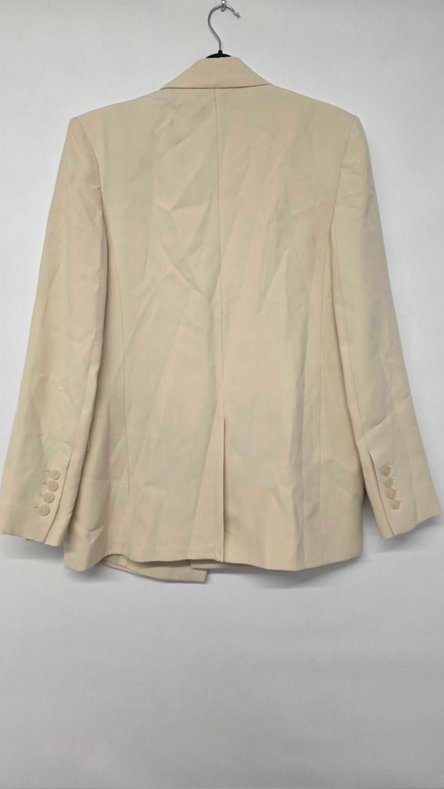 Mango - Double-breasted Suit Jacket - White Size: Xs