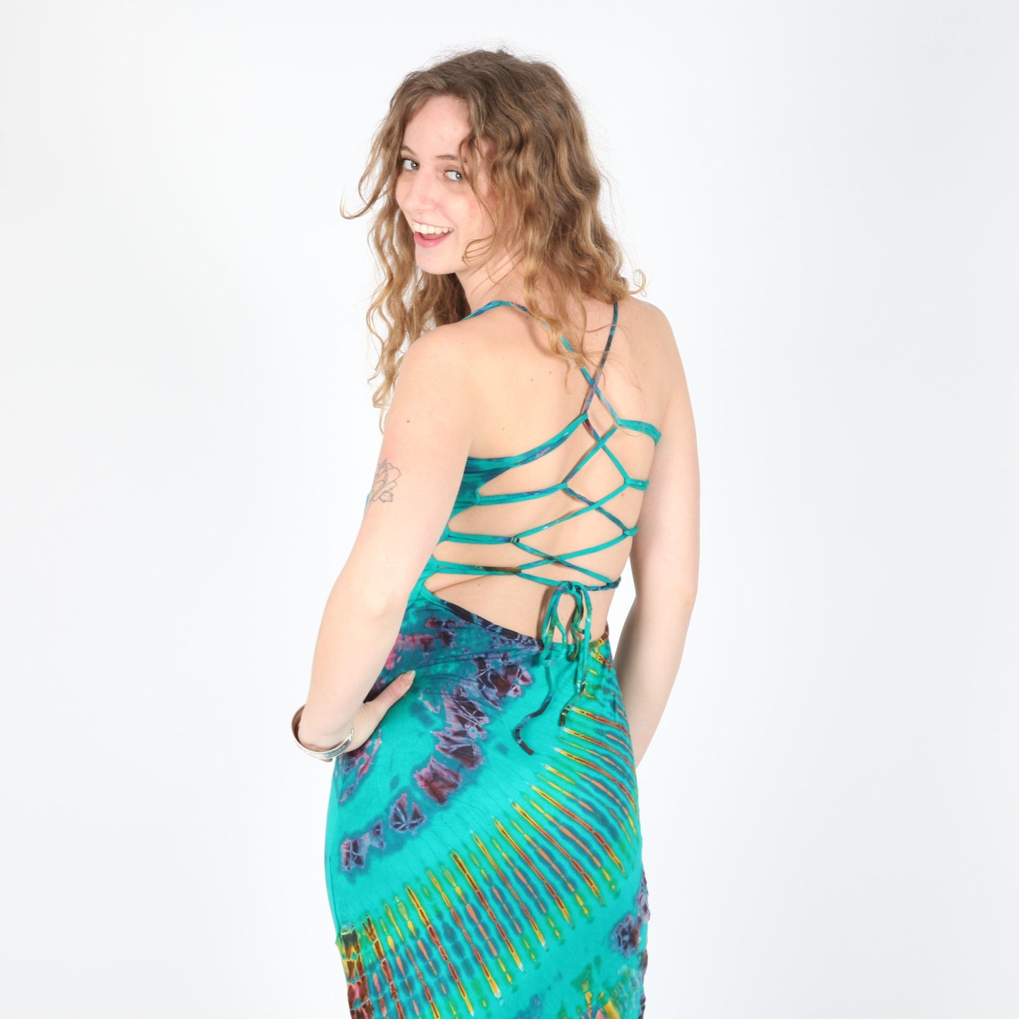 Tie Dye Bodycon Maxi Dress