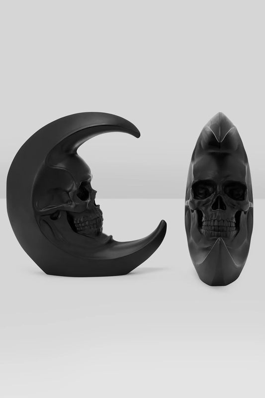 Killstar Luna Morte Skull Moon Bookends