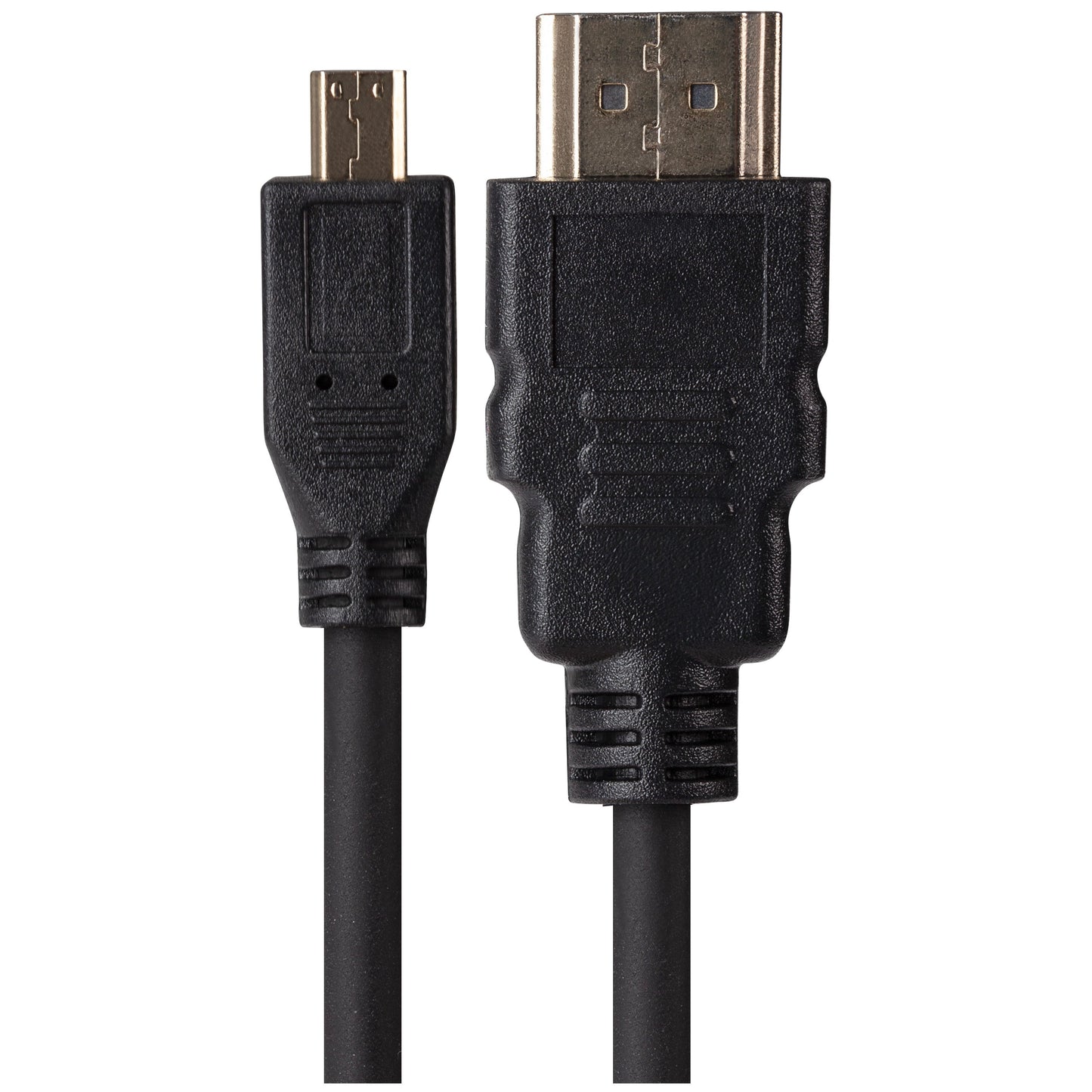 Maplin HDMI-A to Micro HDMI-D 4K Ultra HD 30Hz Cable with Ethernet & Gold Connectors - Black, 3m