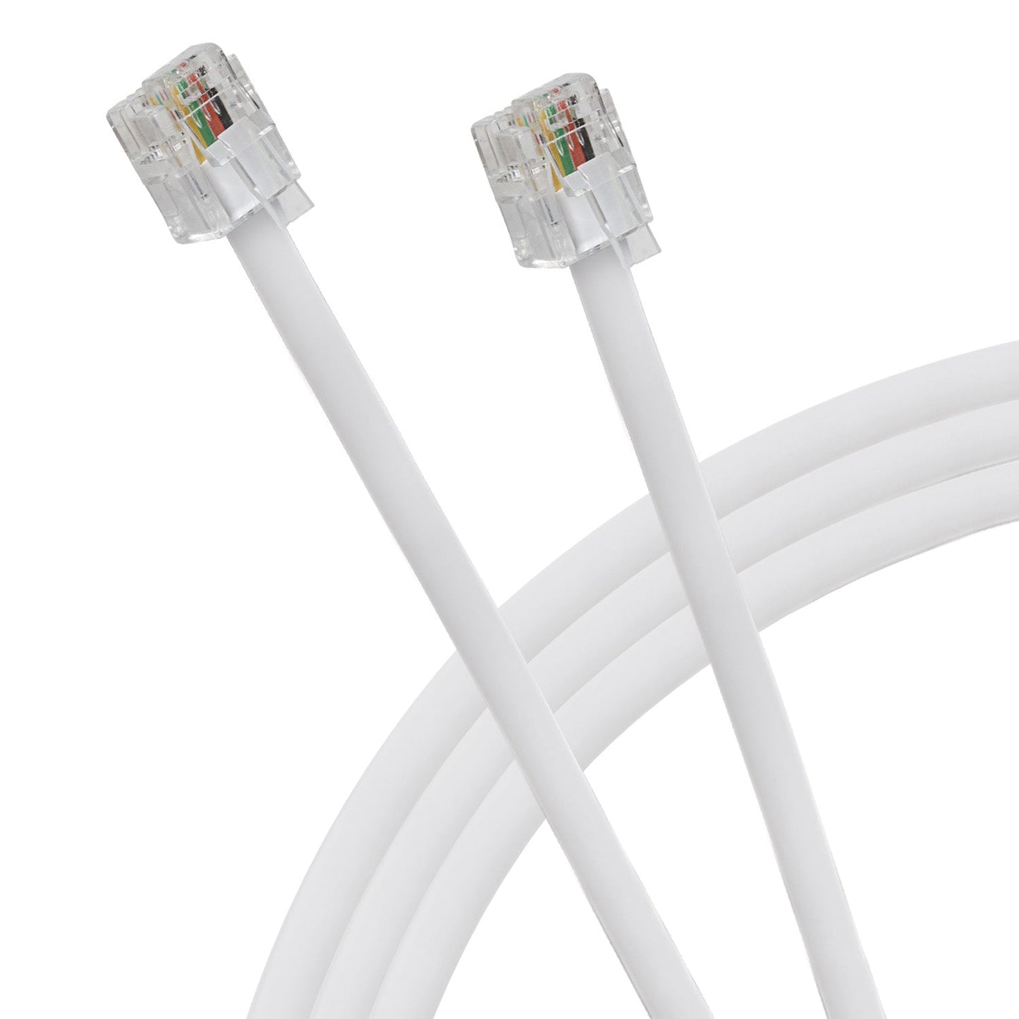 Maplin RJ11 to RJ11  6P4C ADSL Telephone Modem Lead - White, 3m