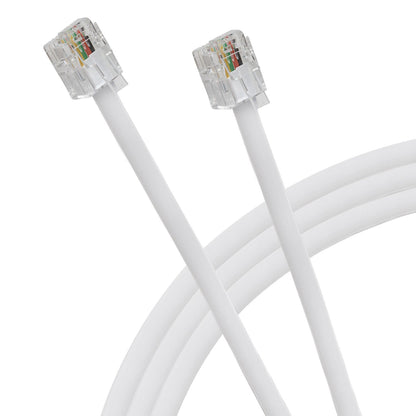 Maplin RJ11 to RJ11  6P4C ADSL Telephone Modem Lead - White, 3m