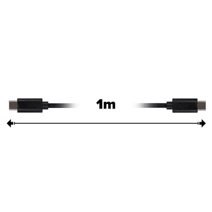 Maplin USB-C to USB-C 3.2 Gen2 100W 10Gbps Super Speed Cable - Black, 1m