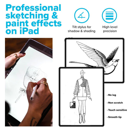 Maplin Stylus Pen for Post-2018 Apple iPad Models with Magnetic Casing & Super Fine Nib