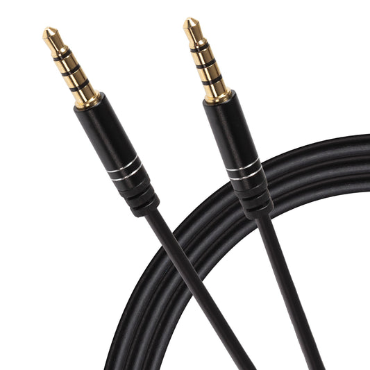 Maplin 3.5mm Aux Stereo 4 Pole Jack Plug to 3.5mm 4 Pole Jack Plug Cable - Black, 3m