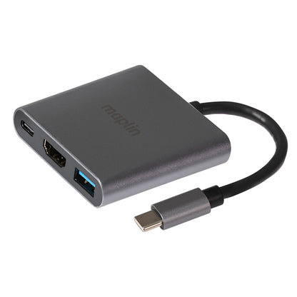 Maplin USB-C Multiport Hub to USB-A 3.1 Gen 1 / HDMI 4K@30Hz / USB-C 87W PD