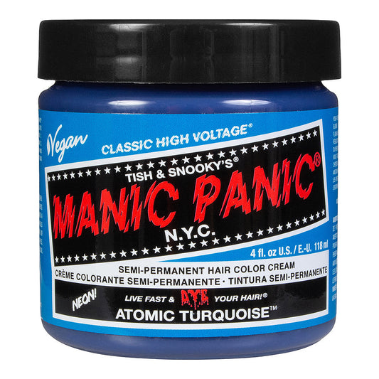 Manic Panic Atomic Turquoise Semi-Permanent Hair Dye - Bright Turquoise Blue Green Vegan