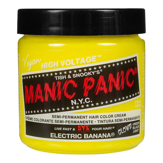 Manic Panic Electric Banana Semi-Permanent Hair Dye - Ultra Bright Neon Yellow Vegan