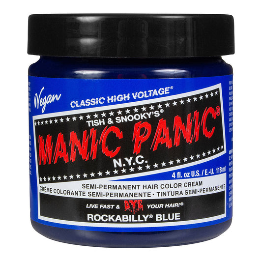 Manic Panic Rockabilly Blue Semi-Permanent Hair Dye - Vibrant Cobalt Blue Vegan