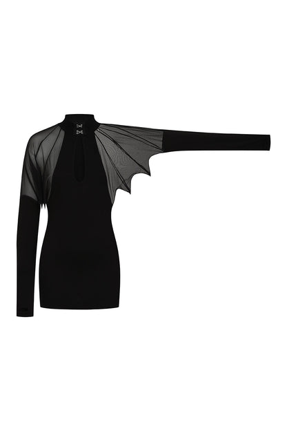 Necessary Evil Vespertilio Long Sleeve Bat Wings Effect Batwing Top