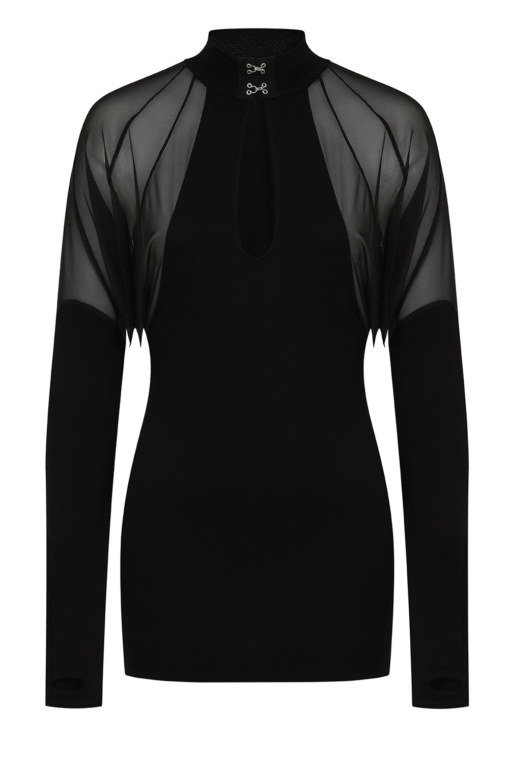 Necessary Evil Vespertilio Long Sleeve Bat Wings Effect Batwing Top