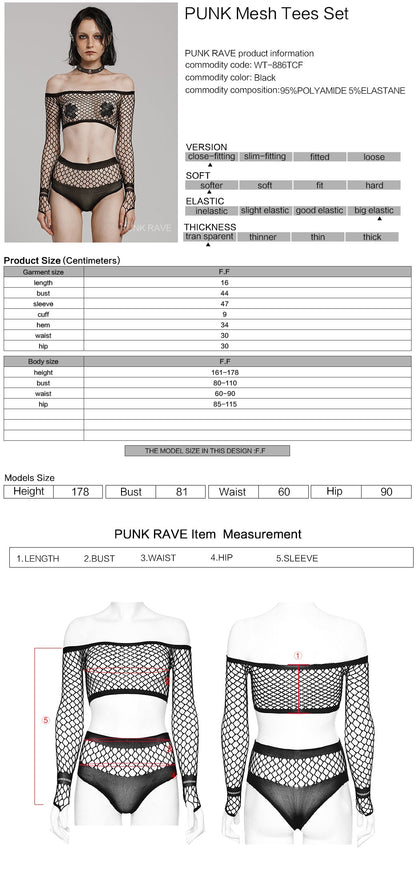 Punk Rave Nikita Fishnet Co-ord Set