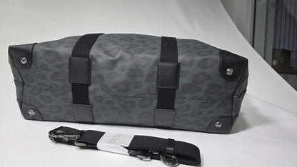 Mulberry Heritage Medium Clipper Green Leopard Printed Scotchgrain Size: Large