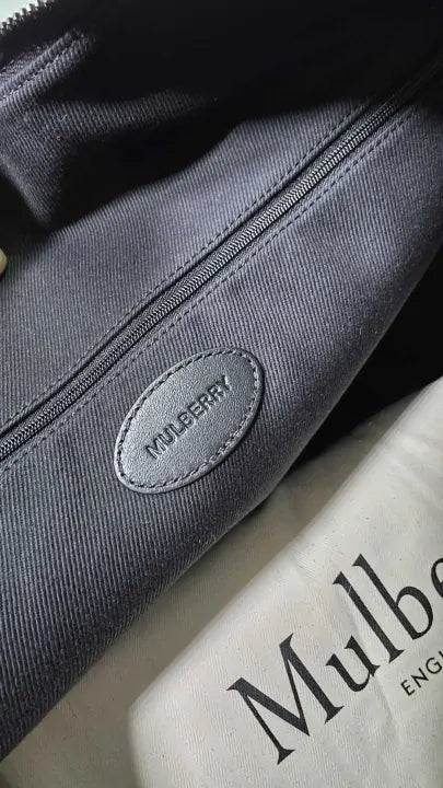 Mulberry Heritage Medium Clipper Green Leopard Printed Scotchgrain Size: Large