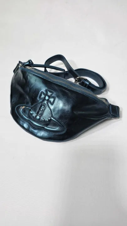 Vivienne Westwood Green Chelsea Small Bum Bag Size: Large