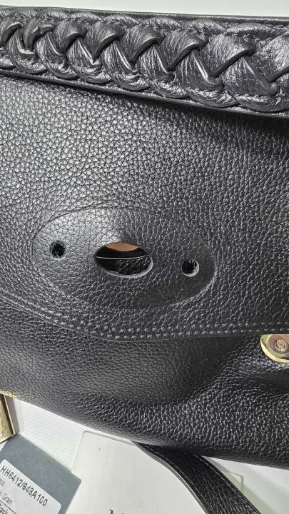 Mulberry Black Alexa Classic Grain Leather Bag Size: Large