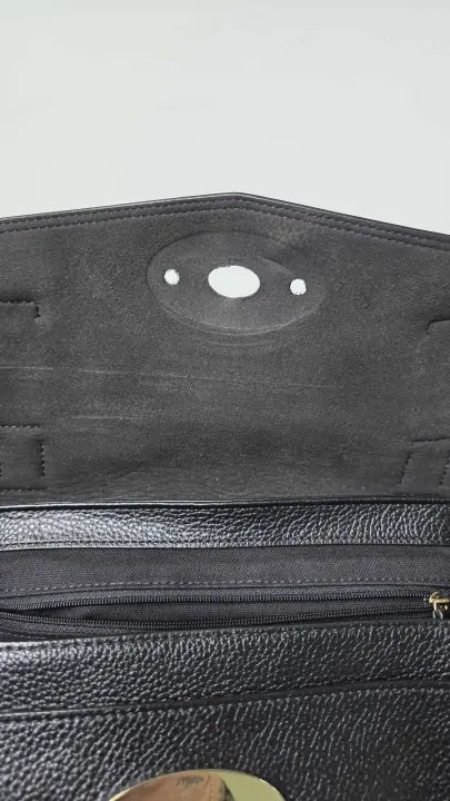 Mulberry Black Alexa Classic Grain Leather Bag Size: Large