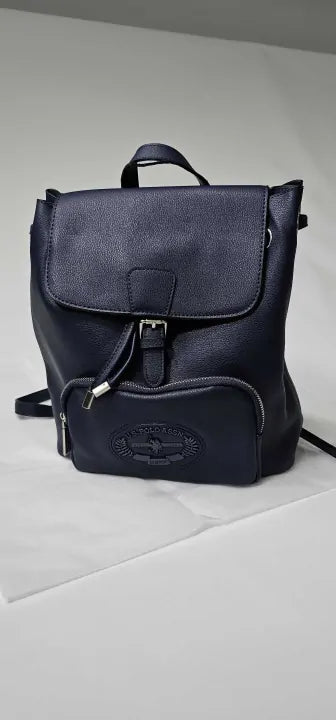 Navy Retro Backpack Size: Medium