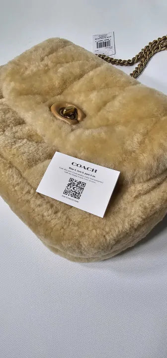 Coach - Cream Jumbo Pillow Madison Shoulder Bag - Brown Size: Medium