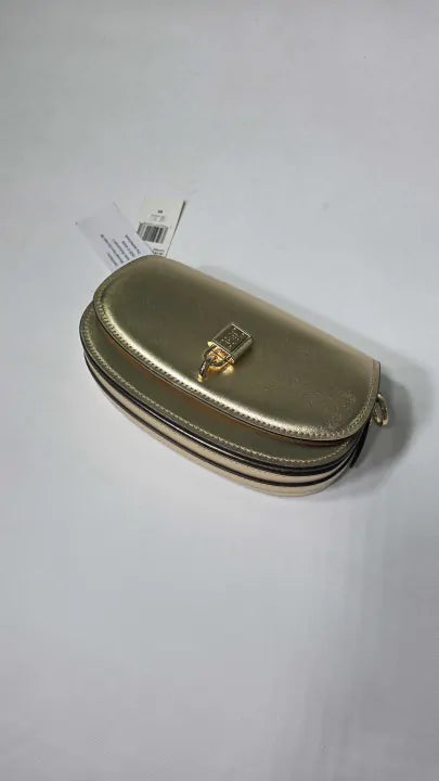 Michael Kors Pale Gold Mila Small Chain Sling Messenger Size: Small