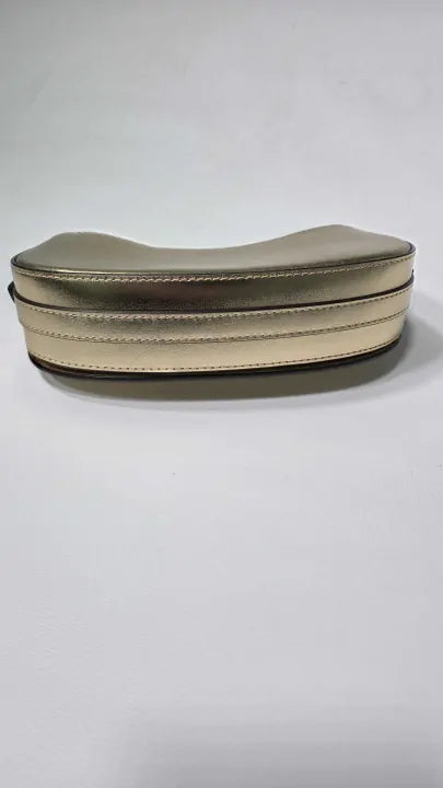 Michael Kors Pale Gold Mila Small Chain Sling Messenger Size: Small