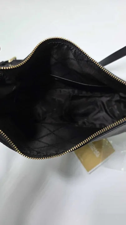 Michael Kors Cheryl Crossbody Bag Canvas, Imitation Leather Dark Brown Size: Medium