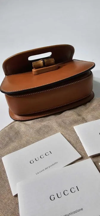 Gucci - Gucci Brown Bamboo 1947 Small Belt Bag - Brown Size: Small