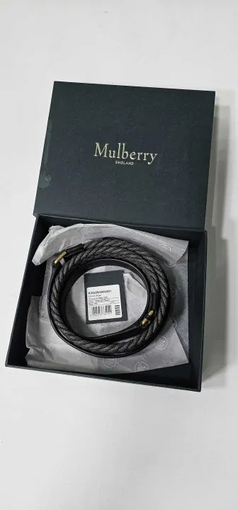 Mulberry - Midnight Black Woven Cord Vichy Bag Strap  Size: Xs