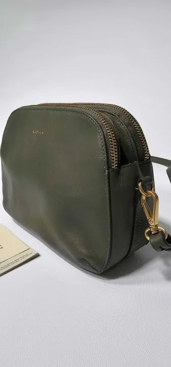 Dark Olive Dukes Place Medium Zip Top Crossbody Bag Size: Small