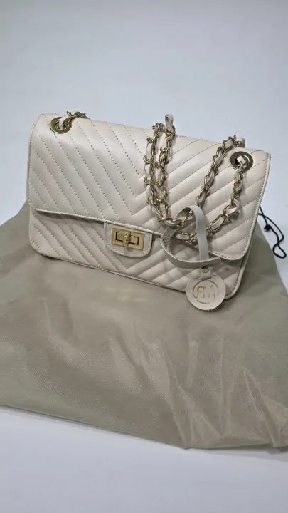 Roberta M - Beige Handbag - Beige Size: Medium