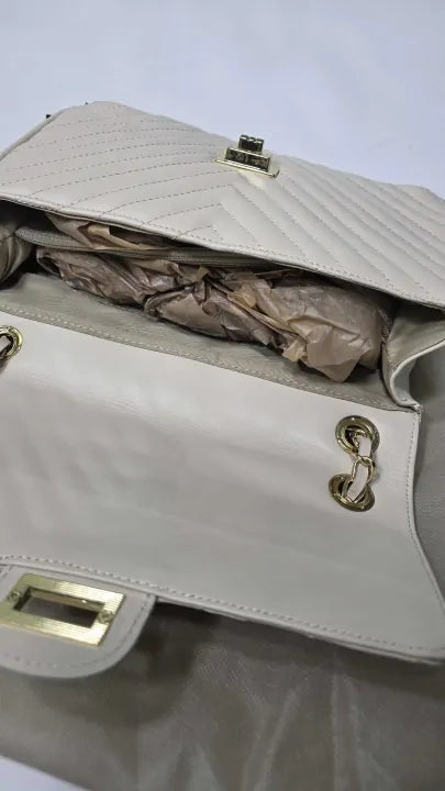 Roberta M - Beige Handbag - Beige Size: Medium